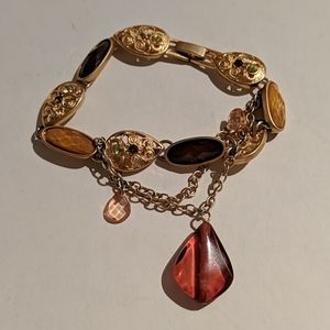 Gold Bead and Stone Bracelet